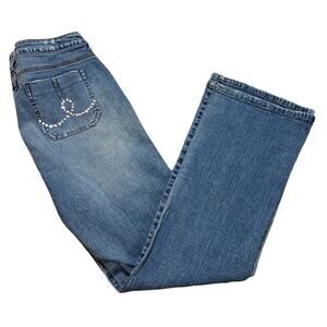 So Low Rise Y2K Detail Pocket Bootcut Denim Jeans Size 7